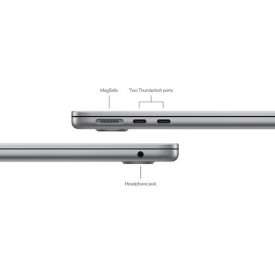 Apple Macbook Air 13 2024 M3, 8-core GPU, 16Gb, 256Gb SSD Space Gray (серый космос) MC8G4 - фото 67330