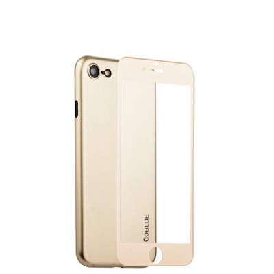 Чехол-накладка супертонкая Coblue Slim Series PP Case & Glass (2в1) для iPhone SE (2020г.)/ 8/ 7 (4.7) Золотистый - фото 15267