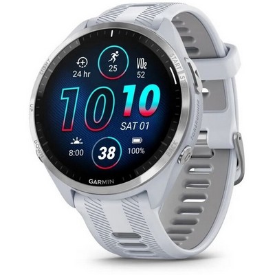 Garmin Forerunner 965 Amoled Silver wt White Band (010-02809-11) - фото 82001