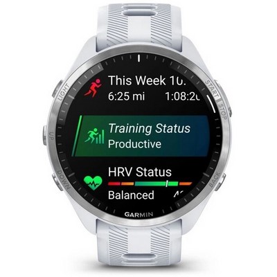 Garmin Forerunner 965 Amoled Silver wt White Band (010-02809-11) - фото 82002