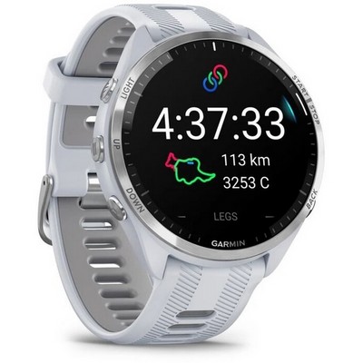 Garmin Forerunner 965 Amoled Silver wt White Band (010-02809-11) - фото 82003