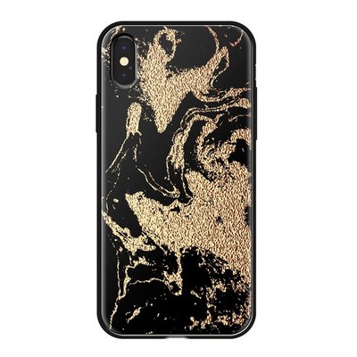 Чехол-накладка закаленное стекло Deppa Glass Case D-86503 для iPhone XS Max (6.5") 2.0мм Золотистый - фото 16841