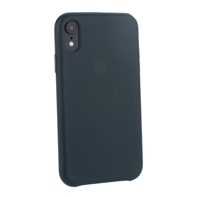 Чехол-накладка кожаная Leather Case для iPhone XR (6.1") Forest Green Темно-зеленый - фото 16105
