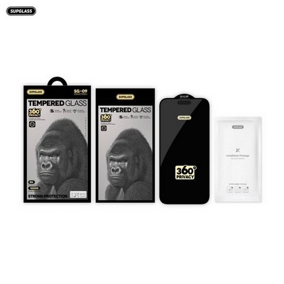 Стекло защитное SupGlass АНТИШПИОН SG-09 Privacy Glass 360 Твердость 9H для iPhone 15 Pro (6.1") 0.3mm Black - фото 62416