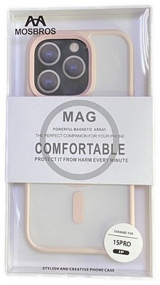 Чехол-накладка MOSBROS Eushield Magnetic Series Iphone 15 Pro (6.1") Pink - фото 63090