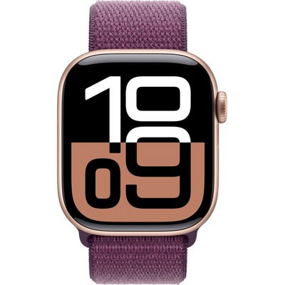 Apple Watch Series 10 GPS 42mm Rose Gold Aluminum Plum Sport Loop - фото 63388