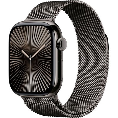 Apple Watch Series 10 GPS + Cellular 42mm Slate Titanium Milanese Loop - фото 63467
