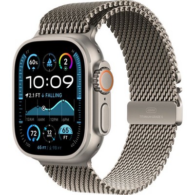 Apple Watch Ultra 2 (2024) GPS + Cellular 49mm S/M/L Natural Titanium Milanese Loop - фото 63554