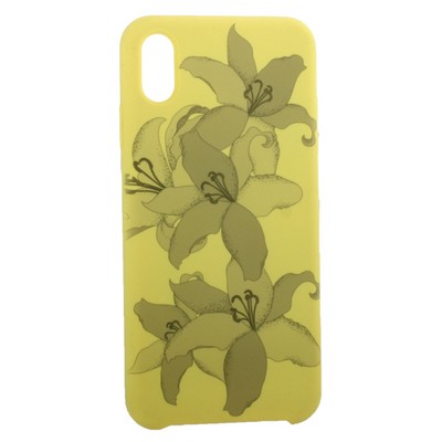 Чехол-накладка силиконовый Silicone Cover для iPhone XS Max (6.5") Орхидея Желтый - фото 16236