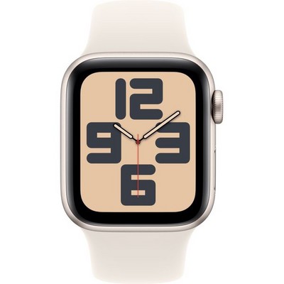 Apple Watch SE 2024 GPS 40mm Starlight Aluminium S/M/L Starlight Sport Band - фото 64019
