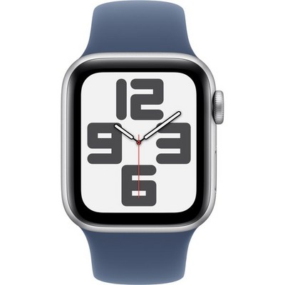 Apple Watch SE 2024 GPS 40mm Silver Aluminium S/M/L Denim Sport Band - фото 64021