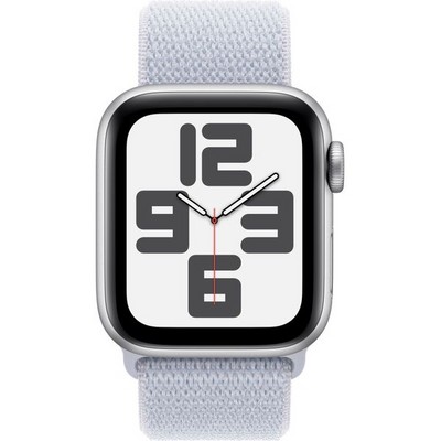 Apple Watch SE 2024 GPS 40mm Silver Aluminium Blue Cloud Sport Loop - фото 64027