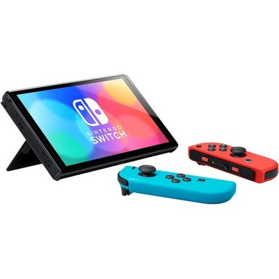 Nintendo Switch OLED Model 64GB Neon Blue/Neon Red - фото 64611