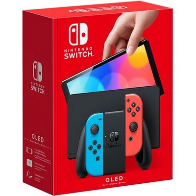 Nintendo Switch OLED Model 64GB Neon Blue/Neon Red - фото 64612