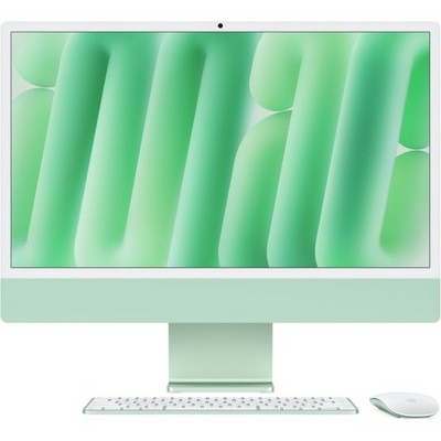 Apple iMac 24" Retina 4,5K 2024 MWUE3 (Apple M4, 8-Core CPU, 8-Core GPU, 16GB, 256GB SSD, зеленый) - фото 66230