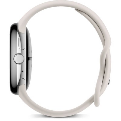 Pixel Watch 3 Wi-Fi 45mm Polished Silver Case / Porcelain Active Band - фото 67047