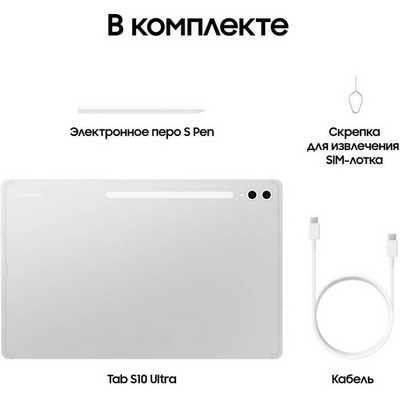 Samsung Galaxy Tab S10 Ultra Wi-Fi 12/256GB, серебристый - фото 70040