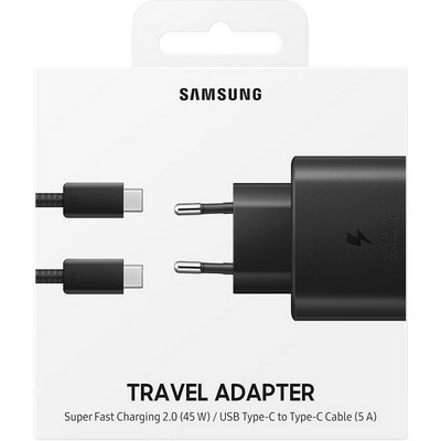 Сетевое зарядное устройство Samsung EP-TA845 45W Type-C Black с кабелем - фото 76081