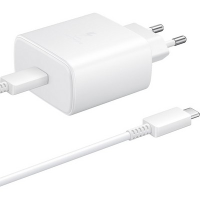 Сетевое зарядное устройство Samsung EP-TA845 45W Type-C White с кабелем - фото 76082
