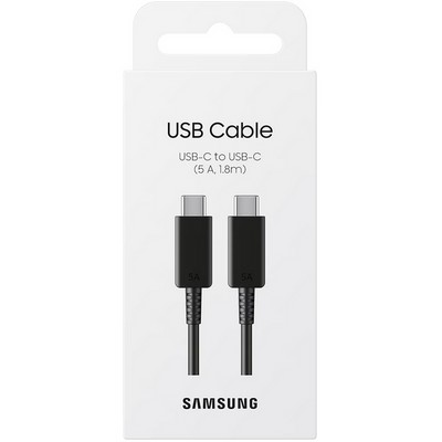Кабель Samsung USB-C to USB-C (5A, 1.8m) Black - фото 76060