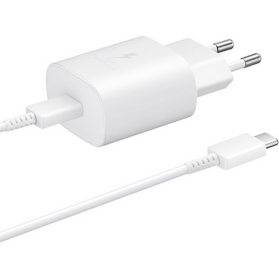 Сетевое зарядное устройство Samsung EP-TA800 25W Type-C White с кабелем - фото 76092