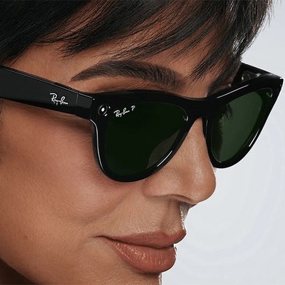 Ray-Ban Skyler Shiny Black/ Green Polarized M/L - фото 79009