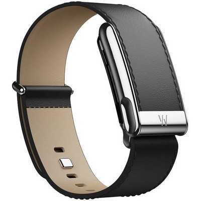 Кожаный люксовый ремешок Whoop LeatherLuxe Straight MG Black/Cream with Titanium - фото 81022