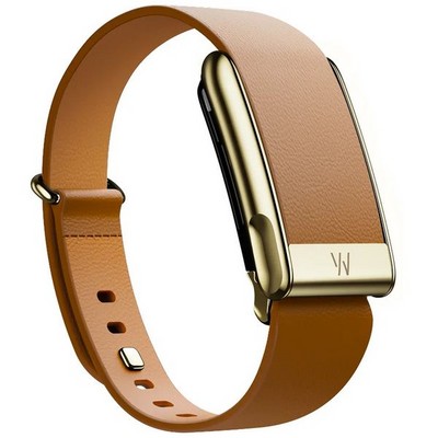 Кожаный люксовый ремешок Whoop LeatherLuxe Tapered MG Camel with Gold - фото 81027
