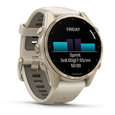 Garmin Fenix 8 43mm Amoled Sapphire  Soft Gold with Dark Sandstone Silicone Band (010-02903-11) - фото 81775