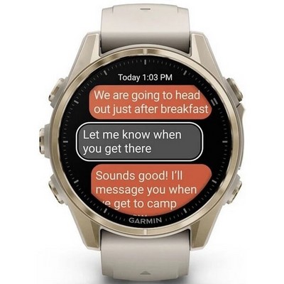 Garmin Fenix 8 43mm Amoled Sapphire  Soft Gold with Dark Sandstone Silicone Band (010-02903-11) - фото 81776