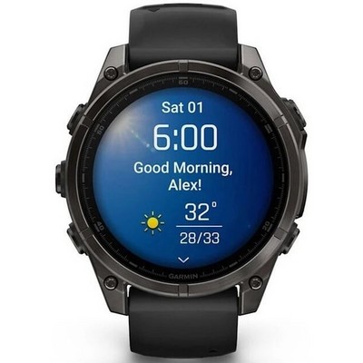 Garmin Fenix 8 47mm Amoled Sapphire Carbon Gray DLC Titanium with Pebble Gray Silicone (010-02904-21) - фото 81790