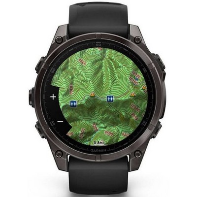 Garmin Fenix 8 47mm Amoled Sapphire Carbon Gray DLC Titanium with Pebble Gray Silicone (010-02904-21) - фото 81791