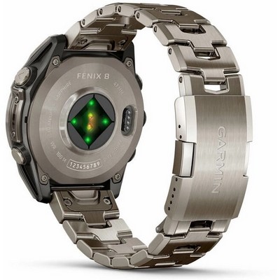 Garmin Fenix 8 47mm Amoled Sapphire Titanium Graphite with Titanium bracelet + Graphite Silicone band (010-02904-40) - фото 81799