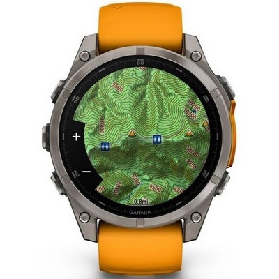 Garmin Fenix 8 47mm Amoled Sapphire Titanium with Spark Orange Silicone (010-02904-11) - фото 81805