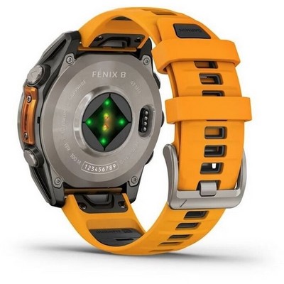 Garmin Fenix 8 47mm Amoled Sapphire Titanium with Spark Orange Silicone (010-02904-11) - фото 81806