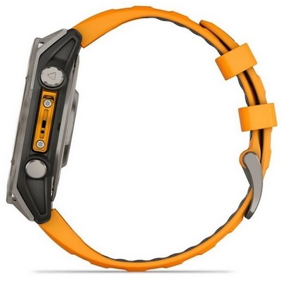 Garmin Fenix 8 47mm Amoled Sapphire Titanium with Spark Orange Silicone (010-02904-11) - фото 81808