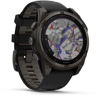 Garmin Fenix 8 47mm Solar Sapphire Carbon Gray Titanium with Black/Pebble Silicone (010-02906-11) - фото 81810