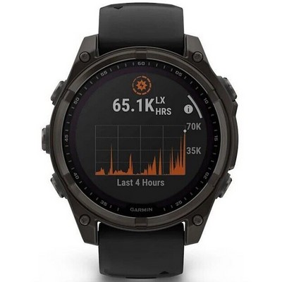 Garmin Fenix 8 47mm Solar Sapphire Carbon Gray Titanium with Black/Pebble Silicone (010-02906-11) - фото 81811