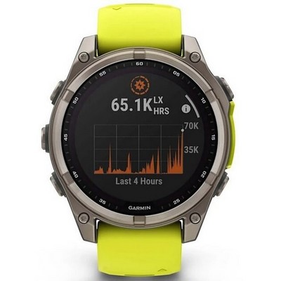 Garmin Fenix 8 47mm Solar Sapphire Titanium with Yellow Graphite Silicone (010-02906-21) - фото 81818