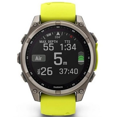 Garmin Fenix 8 47mm Solar Sapphire Titanium with Yellow Graphite Silicone (010-02906-21) - фото 81819