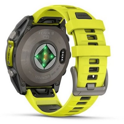 Garmin Fenix 8 47mm Solar Sapphire Titanium with Yellow Graphite Silicone (010-02906-21) - фото 81820