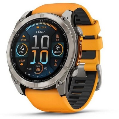 Garmin Fenix 8 51mm Amoled Sapphire Carbon Gray DLC Titanium with Spark Orange Silicone (010-02905-11) - фото 81837