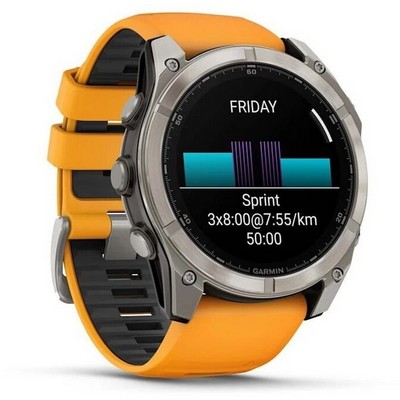 Garmin Fenix 8 51mm Amoled Sapphire Carbon Gray DLC Titanium with Spark Orange Silicone (010-02905-11) - фото 81838