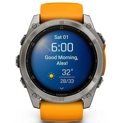 Garmin Fenix 8 51mm Amoled Sapphire Carbon Gray DLC Titanium with Spark Orange Silicone (010-02905-11) - фото 81839