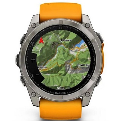 Garmin Fenix 8 51mm Amoled Sapphire Carbon Gray DLC Titanium with Spark Orange Silicone (010-02905-11) - фото 81840