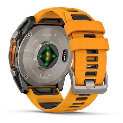 Garmin Fenix 8 51mm Amoled Sapphire Carbon Gray DLC Titanium with Spark Orange Silicone (010-02905-11) - фото 81841