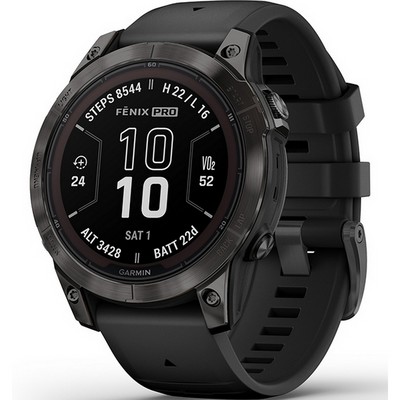 Garmin Fenix 7 Pro Solar Carbon Gray wt Black Band (010-02777-00) - фото 82213