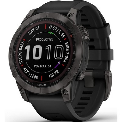 Garmin Fenix 7 Sapphire Solar Black DLC wt Black Band (Official RFB) (010-02540-34) - фото 82220