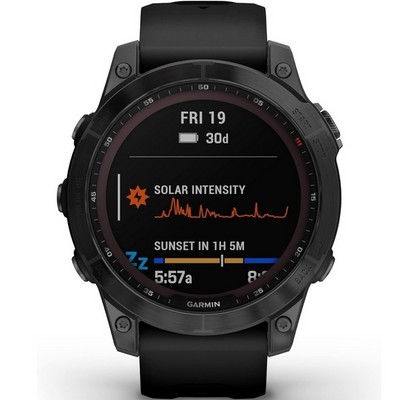 Garmin Fenix 7 Sapphire Solar Black DLC wt Black Band (Official RFB) (010-02540-34) - фото 82221