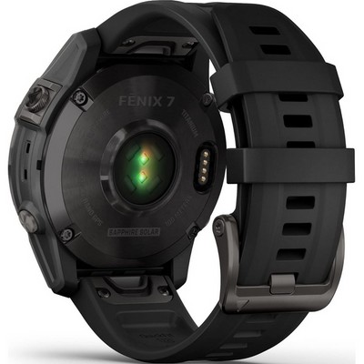 Garmin Fenix 7 Sapphire Solar Black DLC wt Black Band (Official RFB) (010-02540-34) - фото 82223